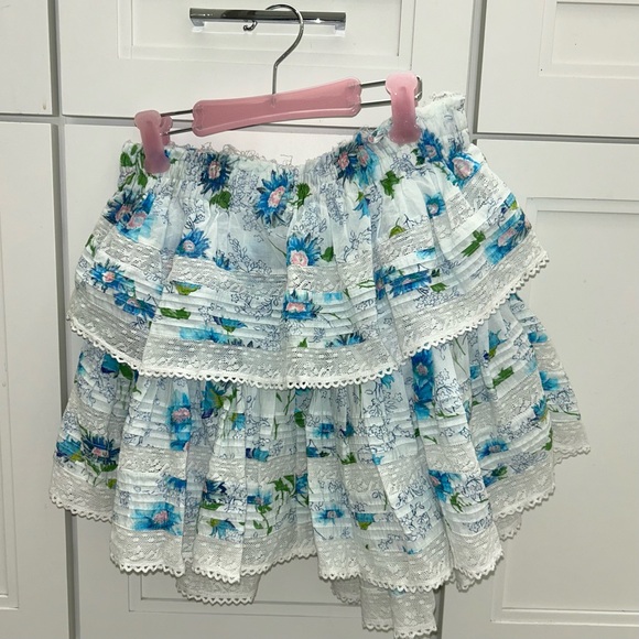 Loveshackfancy petite ruffle mini skirt blueberry lemonade 🫐🍋 - Picture 3 of 5